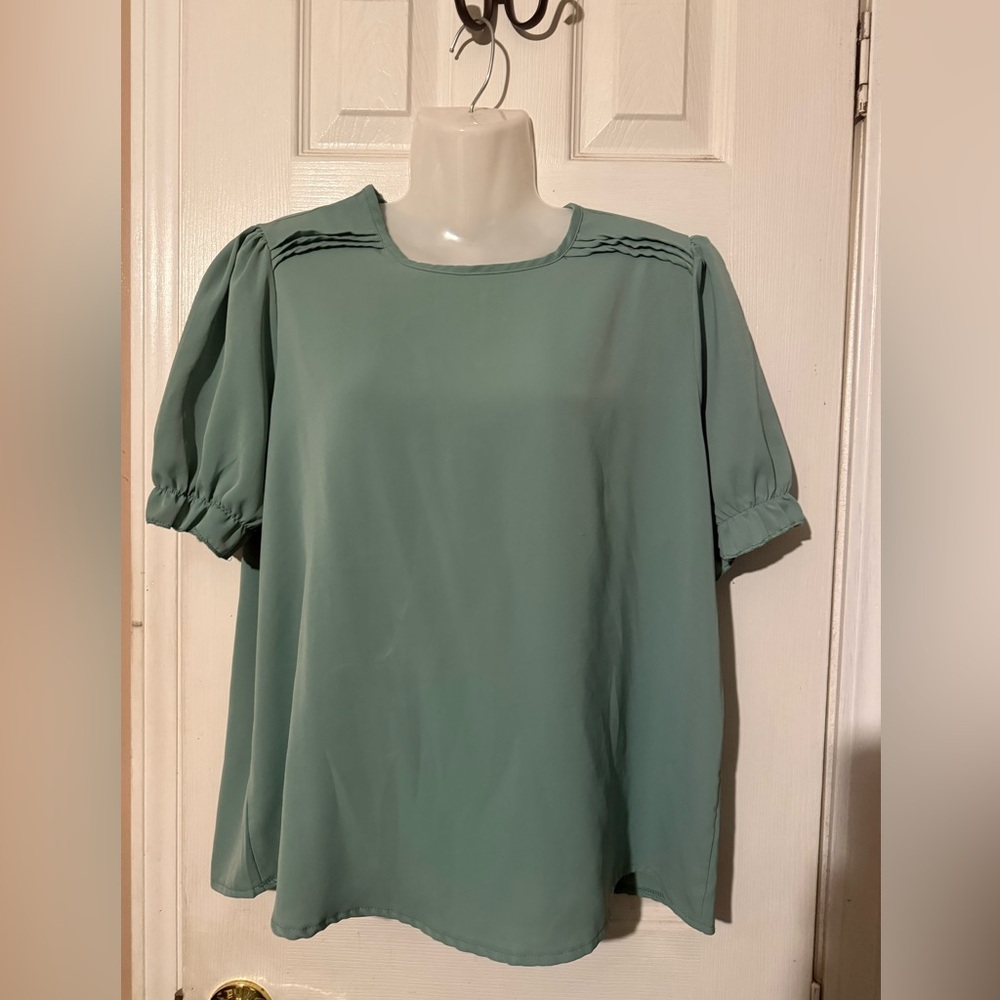 XL Green mint blouse